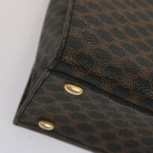 CELINE Macadam Canvas Hand Bag PVC 2way Black Auth 67776A - Picture 8 of 16